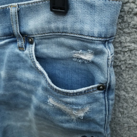 Loft Women's 27 Floral Blue Cut-Off Jean Shorts 32.5" 2.75" 8.75" - Picture 3 of 10